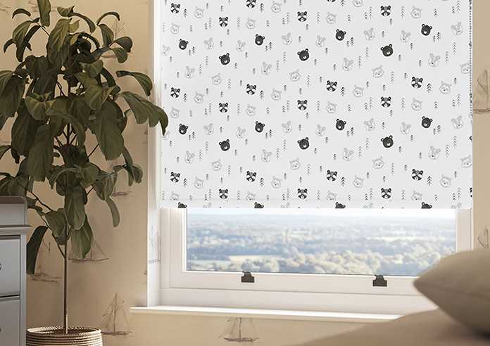 Scandi Forest (Blackout), Grey - Twist&Fit Roller Blind - Image 5